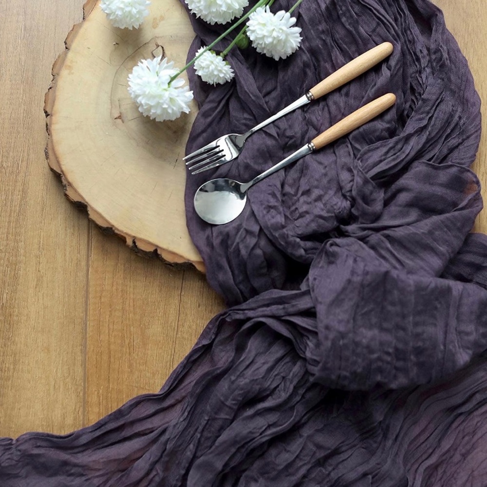 13 Eggplant (Plum) Gauze/Cheesecloth Runners